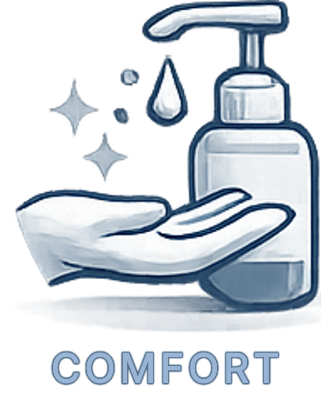 Comfort touchless benefit logo